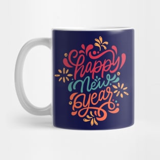 Vibrant and Festive Happy New Year Mug